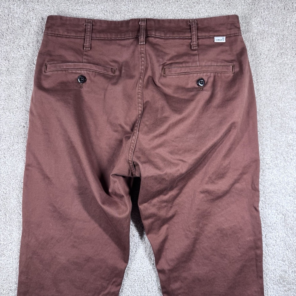 Levi Strauss & Co. Mens Chino‎ Pants Straight Leg Pockets Size 30x32 Burgandy - Picture 7 of 10